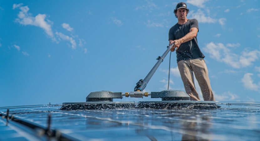 Residential solar cleaning
