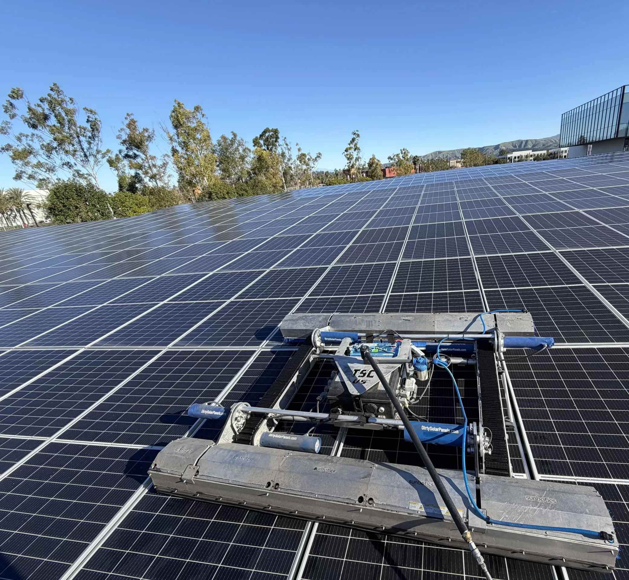carport solar cleaning